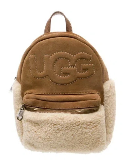 Pre-owned Ugg Suede Backpack In Neutral