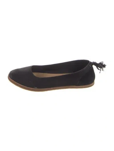 Pre-owned Ugg Suede Ballet Flats In Black