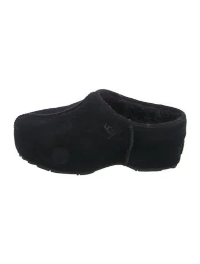 Pre-owned Ugg Suede Ballet Flats In Black