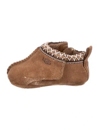 Pre-owned Ugg Babies' Suede Booties In Neutrals