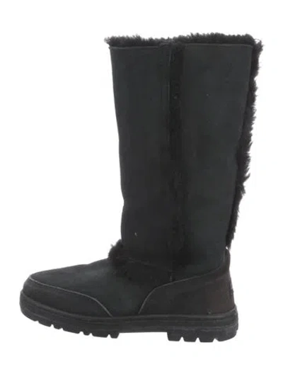Pre-owned Ugg Suede Boots In Black