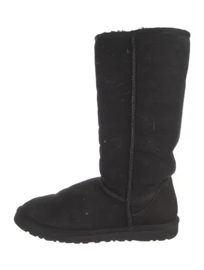 Pre-owned Ugg Suede Boots In Black