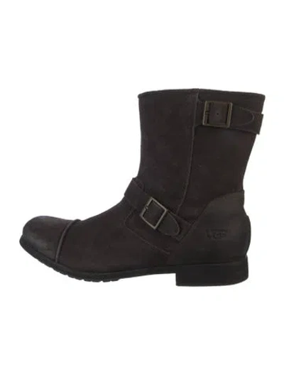 Pre-owned Ugg Suede Boots In Black