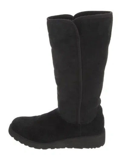 Pre-owned Ugg Suede Boots In Black