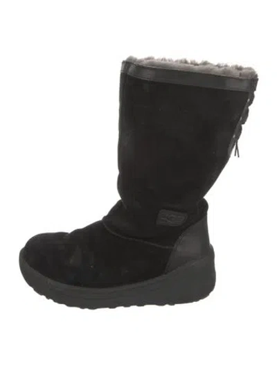 Pre-owned Ugg Suede Boots In Black