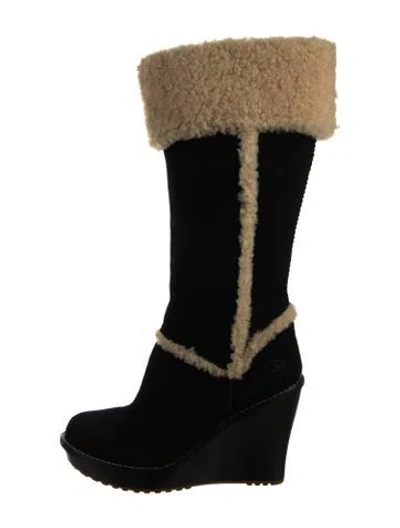 Pre-owned Ugg Suede Boots In Black