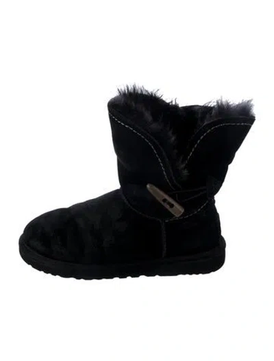 Pre-owned Ugg Suede Boots In Black