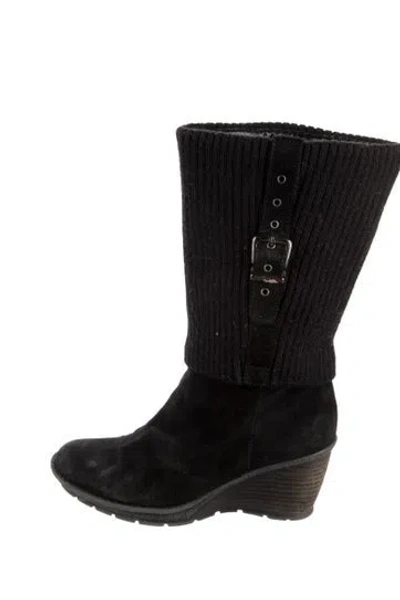 Pre-owned Ugg Suede Boots In Black