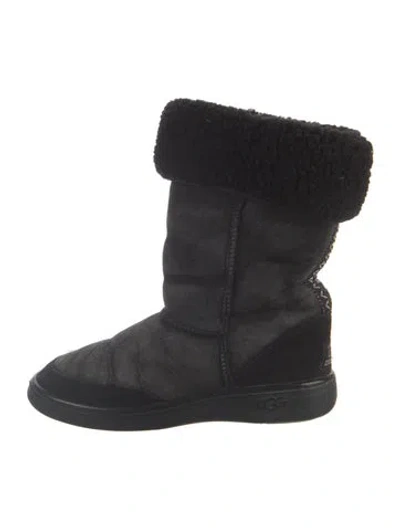 Pre-owned Ugg Suede Boots In Black