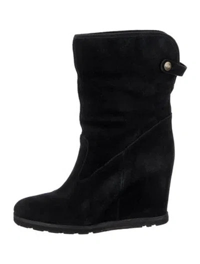 Pre-owned Ugg Suede Boots In Black
