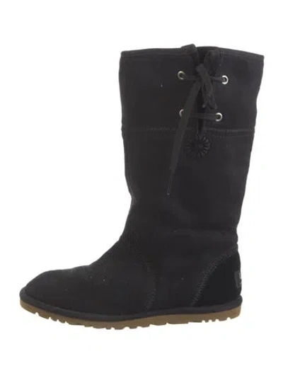 Pre-owned Ugg Suede Boots In Black