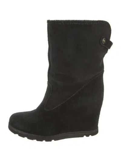 Pre-owned Ugg Suede Boots In Black