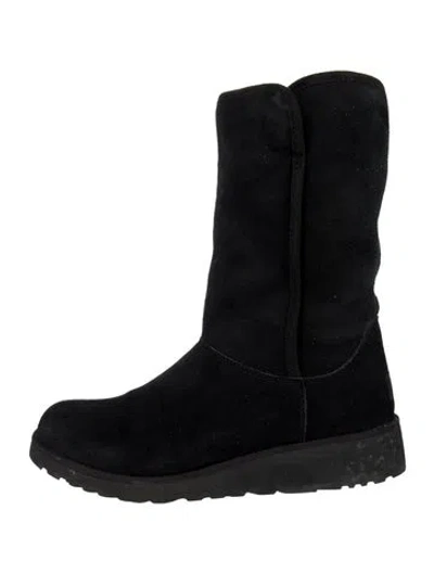 Pre-owned Ugg Suede Boots In Black