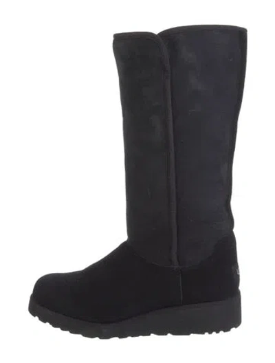 Pre-owned Ugg Suede Boots In Black