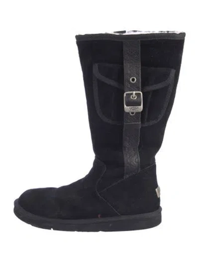 Pre-owned Ugg Suede Boots In Black