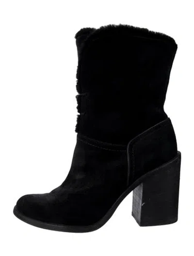 Pre-owned Ugg Suede Boots In Black