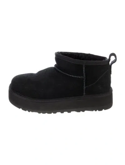 Pre-owned Ugg Suede Boots In Black/blue