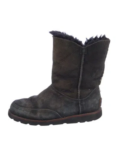 Pre-owned Ugg Suede Boots In Blue