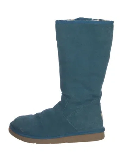 Pre-owned Ugg Suede Boots In Blue