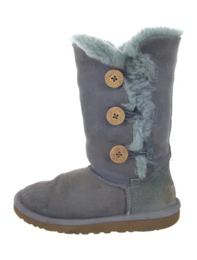 Pre-owned Ugg Kids' Suede Boots In Blue