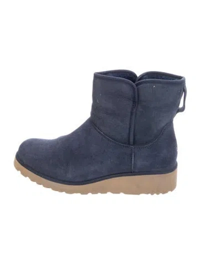Pre-owned Ugg Suede Boots In Blue