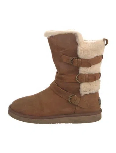 Pre-owned Ugg Suede Boots In Brown