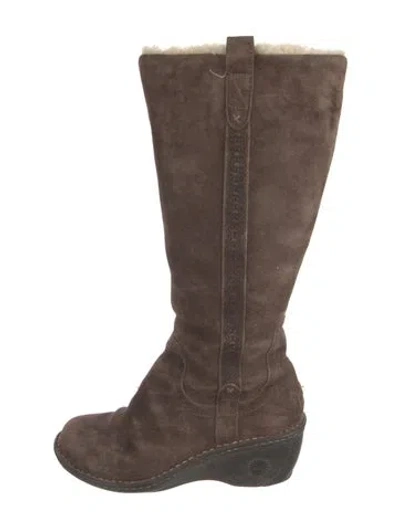 Pre-owned Ugg Suede Boots In Brown