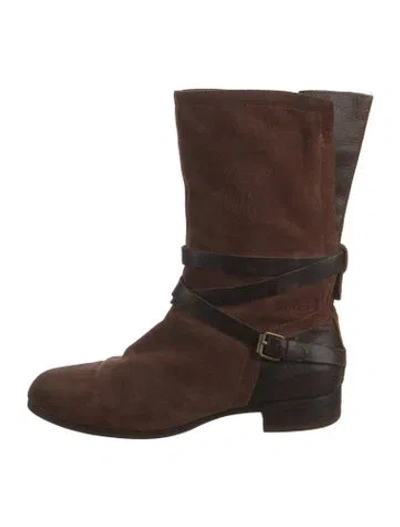 Pre-owned Ugg Suede Boots In Brown