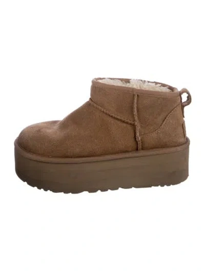 Pre-owned Ugg Suede Boots In Brown