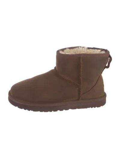 Pre-owned Ugg Suede Boots In Brown/burgundy