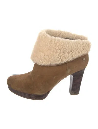 Pre-owned Ugg Suede Boots In Brown/neutrals