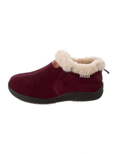 Pre-owned Ugg Suede Boots In Burgundy