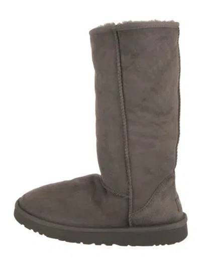 Pre-owned Ugg Suede Boots In Gray