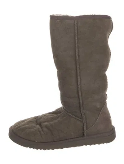 Pre-owned Ugg Suede Boots In Gray