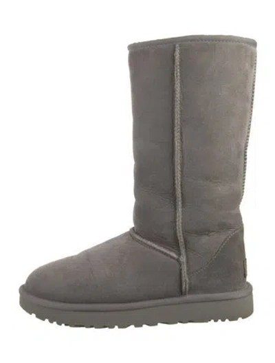 Pre-owned Ugg Suede Boots In Gray