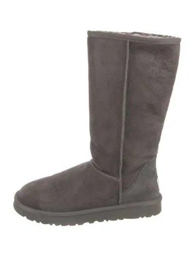 Pre-owned Ugg Suede Boots In Gray