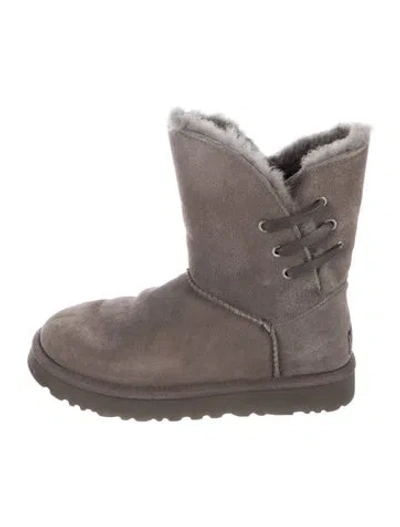 Pre-owned Ugg Suede Boots In Gray