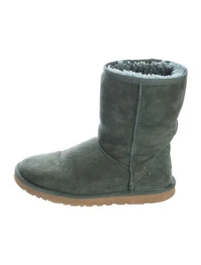 Pre-owned Ugg Suede Boots In Green