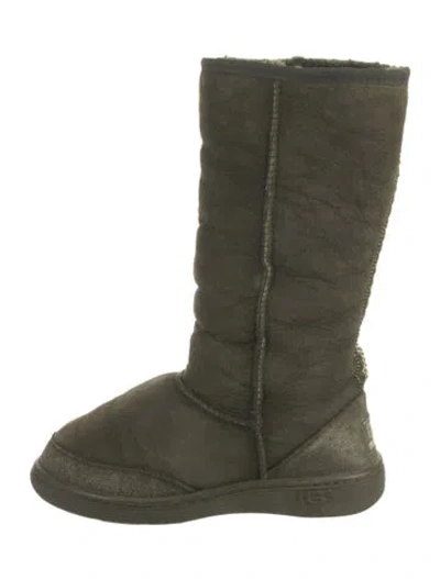 Pre-owned Ugg Suede Boots In Green
