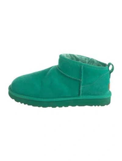 Pre-owned Ugg Suede Boots In Green