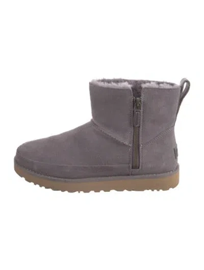 Pre-owned Ugg Suede Boots In Grey/purple