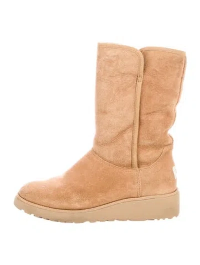 Pre-owned Ugg Suede Boots In Neutral