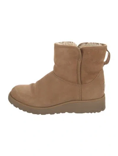 Pre-owned Ugg Suede Boots In Neutral