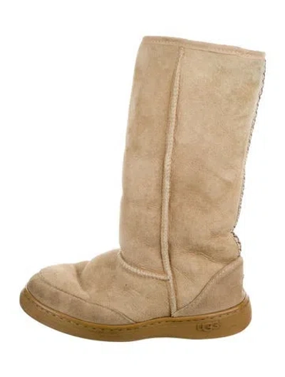 Pre-owned Ugg Suede Boots In Neutral