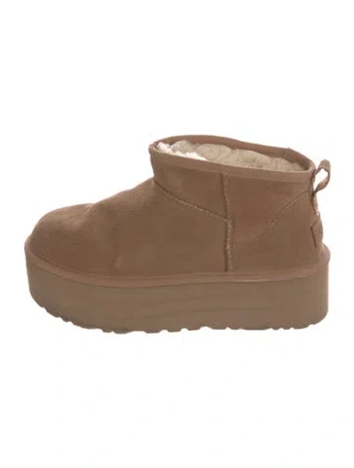 Pre-owned Ugg Suede Boots In Neutral