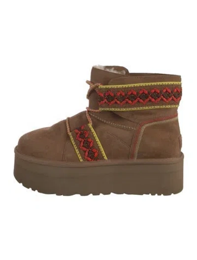 Pre-owned Ugg Suede Boots In Neutral