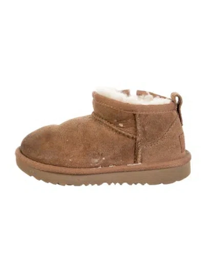 Pre-owned Ugg Babies' Suede Boots In Neutral