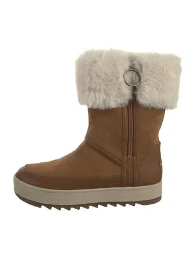 Pre-owned Ugg Suede Boots In Neutral