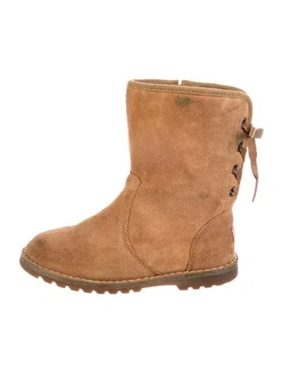 Pre-owned Ugg Babies' Suede Boots In Neutral