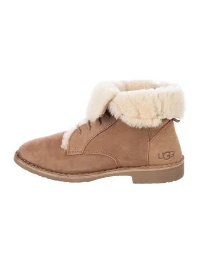 Pre-owned Ugg Suede Boots In Neutrals